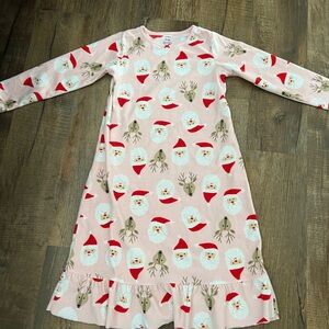 Carter's Pink Santa and Reindeer Nightgown